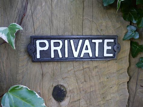 private signs for gates